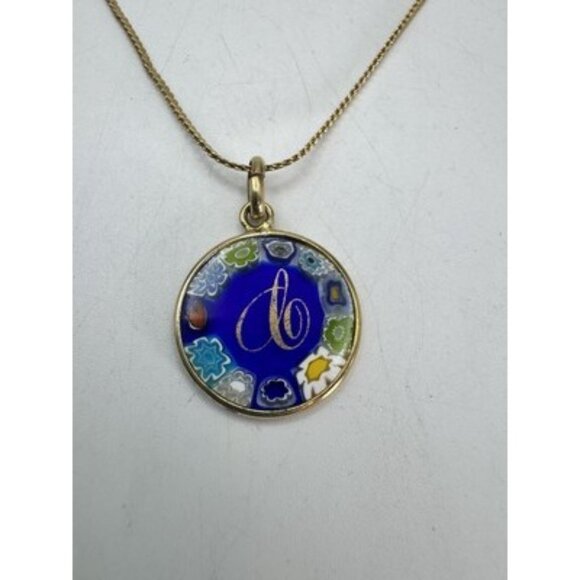 Vintage Antica Murrina Murano Millefiori Initial C Gold Tone  17" Long - Picture 2 of 8